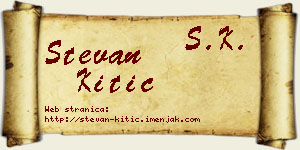 Stevan Kitić vizit kartica